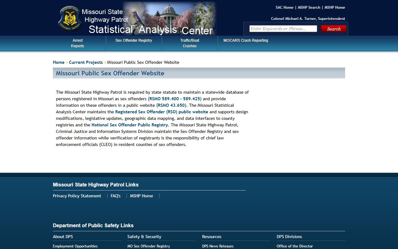 Chariton County clerk records MSHP registry authority page