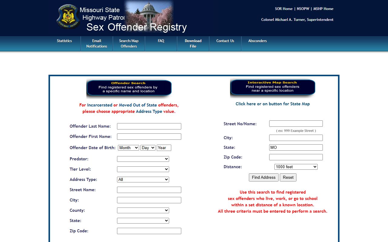 Chariton County clerk records MSHP sex offender registry search