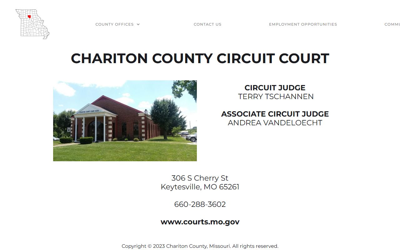 Chariton County Court records Circuit Court page