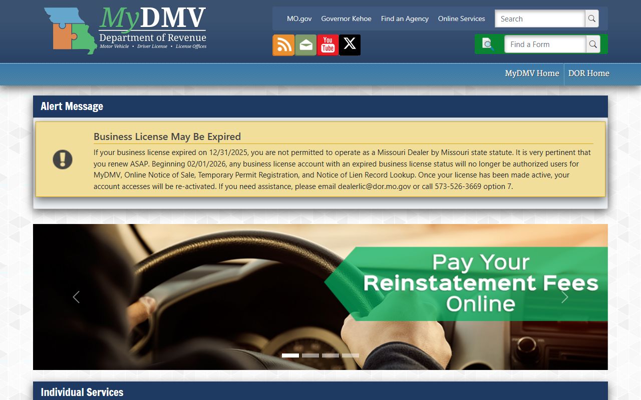 Chariton County traffic citation lookup Missouri MyDMV driver services